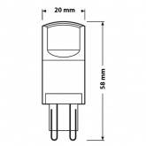 Лампа светодиодная Osram LED PIN 40 3,8W/840 470lm 220V G9 белый свет