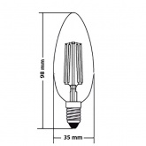 Лампа филаментная светодиодная свеча Foton FL-LED C35 7.5W 3000K 220V E14 тепло-белый свет