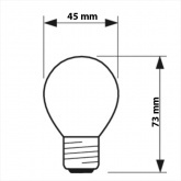 Лампа накаливания шарик STANDART P45 CL 60W E27 230V Philips