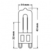Лампа галогенная Osram 66725 OVEN HALOPIN 25W 230V G9 300°С для духовых шкафов