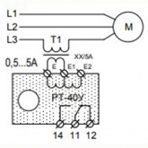 Реле контроля тока РТ-40У УХЛ4 три диапазона контр. токов: 0,1-1А, 0,5-5А и 2,5-25А, задержка до 20с