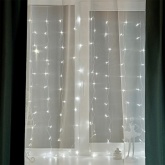 Гирлянда светодиодная Дождь 1,5х1,5м 144LED белый, 8 режимов свечения, прозрачный провод, 230В