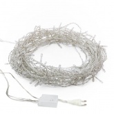 Гирлянда светодиодная Дождь 1,5х1,5м 144LED тепло-белый, 8 режимов свечения, прозрачный провод, 230В