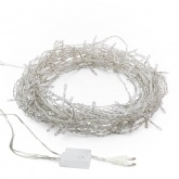 Гирлянда светодиодная Дождь 2x2,5м 300LED белый, 8 режимов свечения, прозрачный провод, 230В