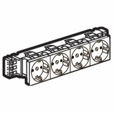 Розетка Legrand Mosaic 4x2К+З для кабель-каналов DLP автозажим 8М, белая