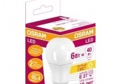 Лампа светодиодная Osram LED CLAS A 5.5W/827 (40W) 2700K 230V E27 FR теплый свет