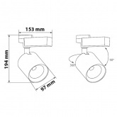 Трековый светодиодный светильник AL103 MarketBright 30W 4000K 2400Lm 35° однофазный, белый