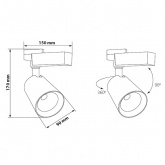 Трековые светодиодные светильники LED Feron AL111 20W 4000К 35° 1800Lm белый c хром рамкой