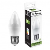 Лампа светодиодная свеча LB-72 5W 4000K 220V E27 холодный свет Feron