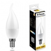 Лампа светодиодная свеча на ветру Feron LB-97 7W 2700K 230V E14 теплый свет