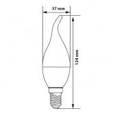 Лампа светодиодная свеча на ветру Feron LB-97 7W 2700K 230V E14 теплый свет