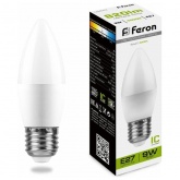 Лампа светодиодная свеча Feron LB-570 9W 4000K 220V E27 холодный свет