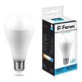 Лампа светодиодная Feron LB-98 A65 20W 6400K 230V E27 дневной свет