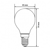 Лампа филаментная светодиодная шарик Feron LB-61 5W 2700K 230V E14 теплый свет