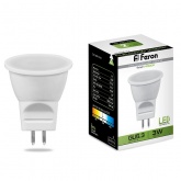 Лампа светодиодная Feron LB-271 MR11 3W 4000K 230V G5.3 нейтральный белый свет