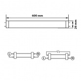Лампа светодиодная T8 трубка Feron LB-213 10W 6400K 230V G13 поворотный цоколь 600мм дневной свет