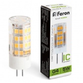 Лампа светодиодная Feron LB-432 5W 4000K 220V G4 холодный свет