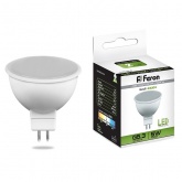 Лампа светодиодная Feron LB-24 MR16 5W 4000K 220V G5.3 холодный свет