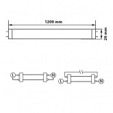 Лампа светодиодная T8 трубка Feron LB-213 18W 6400K 230V G13 1200мм дневной свет