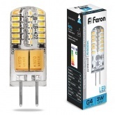 Лампа светодиодная капсула Feron LB-422 3W 6400K 12V G4 250Lm 11x38mm холодный свет