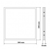 Светодиодная панель LED Feron AL2113 36W 6500k 2900lm белый, драйвер в комплекте 595х595х8mm