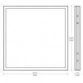 Светильник светодиодный Feron LED AL2115 36W 6400k 3100lm призма 595x595х19mm