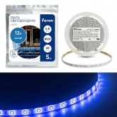 Светодиодная лента Feron LS603 60SMD(3528) 4.8W/m 12V IP20 5000х8х0.22mm синий