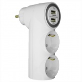 Anam Legrand e-Fren USB Зарядка 2порта + 2 розетки, DC 5V 4000mA, 16A 250V