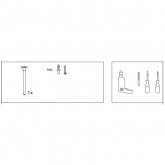 Стойка Paulmann для шинопровода URail H-105mm хром матовый