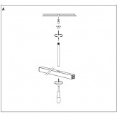 Стойка Paulmann для шинопровода URail H-105mm хром матовый