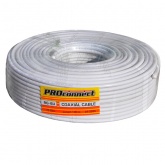 Кабель коаксиальный PROconnect RG-6U телевизионный сталь омедненная 75 Ом белый [бухта 100м]