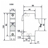 Автоматический выключатель ABB 1-полюсный S201 C16 (автомат электрический)