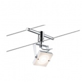 Тросовая система 4 светильника Paulmann LED Meta 4x5W 4x350lm 2700K 230/12V 10m белый/хром матовый