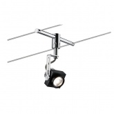 Тросовая система 5 светильников Paulmann Phase LED 5x5W 5x350lm 2700K 230/12V 10m черный/хром