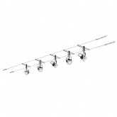 Тросовая система 5 светильников Paulmann LED Mezzo 5x5W 5x450lm 2700K 230/12V 10m белый