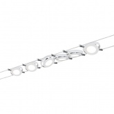 Тросовая система 6 светильников Paulmann LED RoundMac 6x4W 6x200lm 2700K 230/12V 10m матовый белый