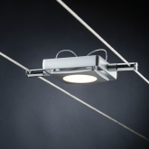 Тросовая система 4 светильника Paulmann MacLED 4x4W 4x200lm 2700K 230/12V 10m хром матовый