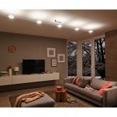 Тросовая система 5 светильников Paulmann DC DiscLED 5x4W 5x200lm 2700K 230/12V 10m хром/сатин