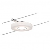 Тросовая система 5 светильников Paulmann DC DiscLED 5x4W 5x200lm 2700K 230/12V 10m хром/сатин