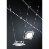 Тросовая система 4 светильника Paulmann QuadLED 5x4W 5x200lm 2700K 230/12V 10m хром/матовый