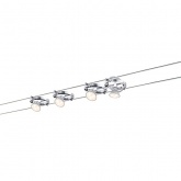 Тросовая система 4 светильника Paulmann Wire System Cardan LED GU5.3 4x4W 4x230lm 230/12V 10m хром