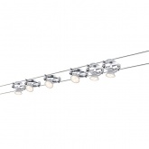 Тросовая система 6 светильников Paulmann Wire System Cardan LED GU5.3 6x4W 6x230lm 230/12V 12m хром