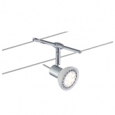 Тросовая система 5 светильников Paulmann Set Sheela GU5.3 max. 5x10W 230/12V 10m хром матовый/опал