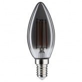 Лампа филаментная светодиодная Paulmann LED Vintage Kerze DIM 4W 2200K E14 160lm дымчатое стекло