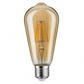Лампа филаментная светодиодная Paulmann LED Vintage DIM 6W 1700K E27 Золото/Gold