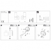 Светильник настенный 2x40W Gemini 230V E14 Хром/Сатин