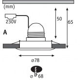 Светильник встраиваемый Paulmann Nova Retro E27 max1x10W Бронза