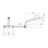 Кронштейн КНО-1 на опору для консольных светильников d45мм малый