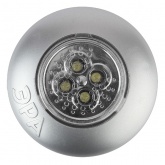 Фонарь ЭРА SB-504 пушлайт Аврора 4LED, батареи 3xAAA, серебристый