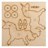 Доска Rexant для выжигания 3D Единорог на колесиках